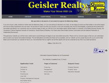 Tablet Screenshot of geislerrealty.com